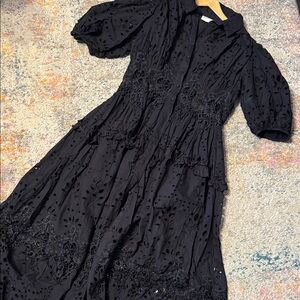 ASOS Edition Black Eyelet Dress 12